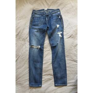 Pylo Womens Distressed Denim Blue Jeans Size W 25